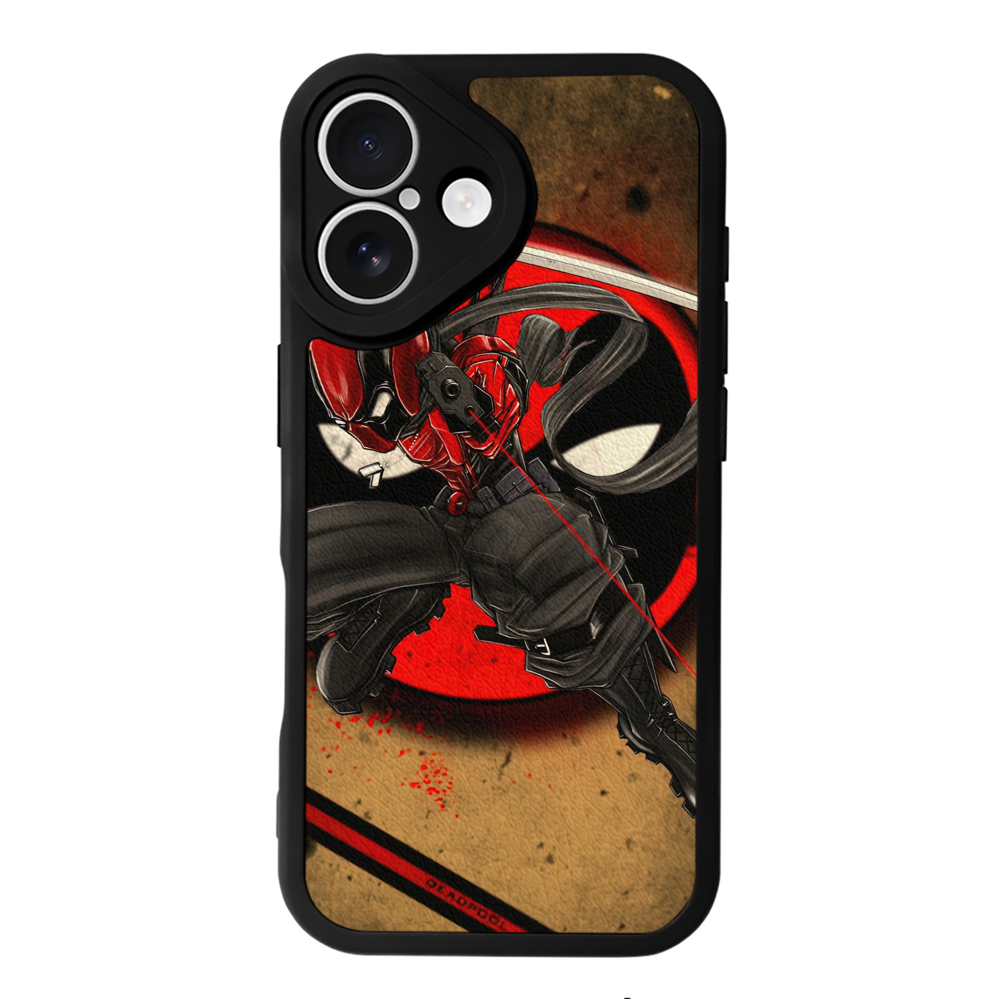 （画像用） Deadpool デッドプール 【iPhone 16シリーズ対応】シリコンスマホケース（レザー調） 材質：シリコン